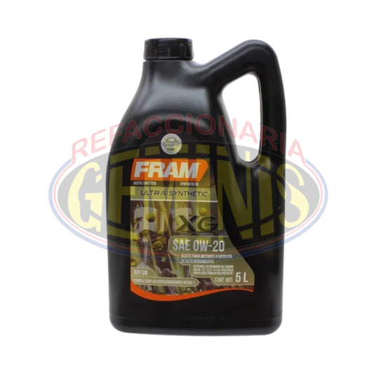 GARRAFA ACEITE SINTETICO FRAM 0W20 5 LITROS