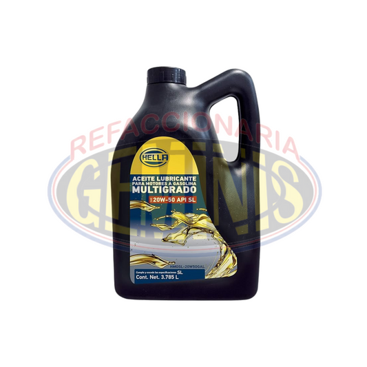 GALON ACEITE HELLA 20W50 3.78 LITROS