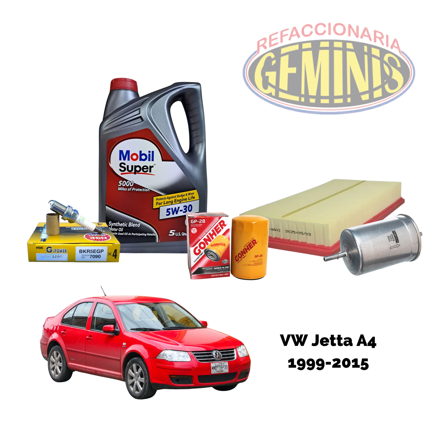 KIT AFINACION VW JETTA A4 1999-2015 (ACEITE MOBIL 5w30)