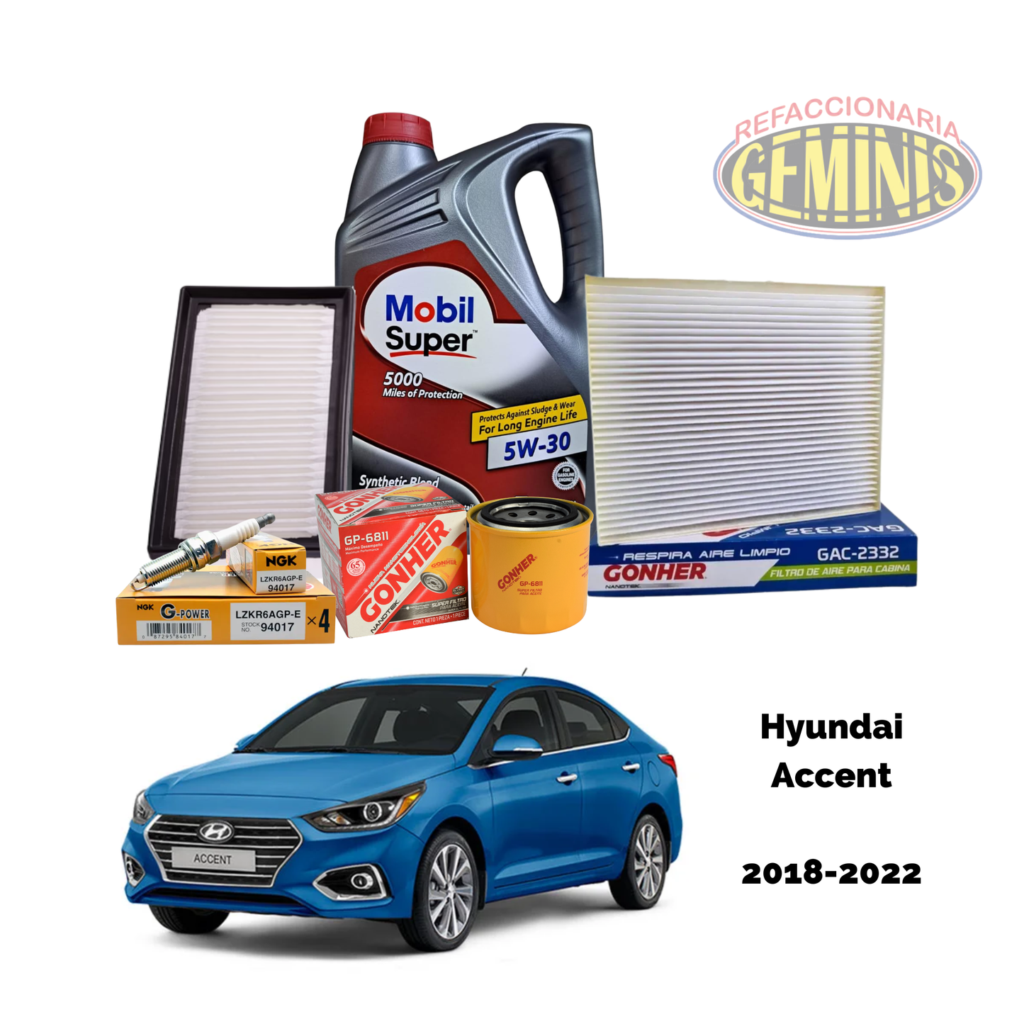 KIT AFINACION HYUNDAI ACCENT 2018-2022 (CON BUJIAS)
