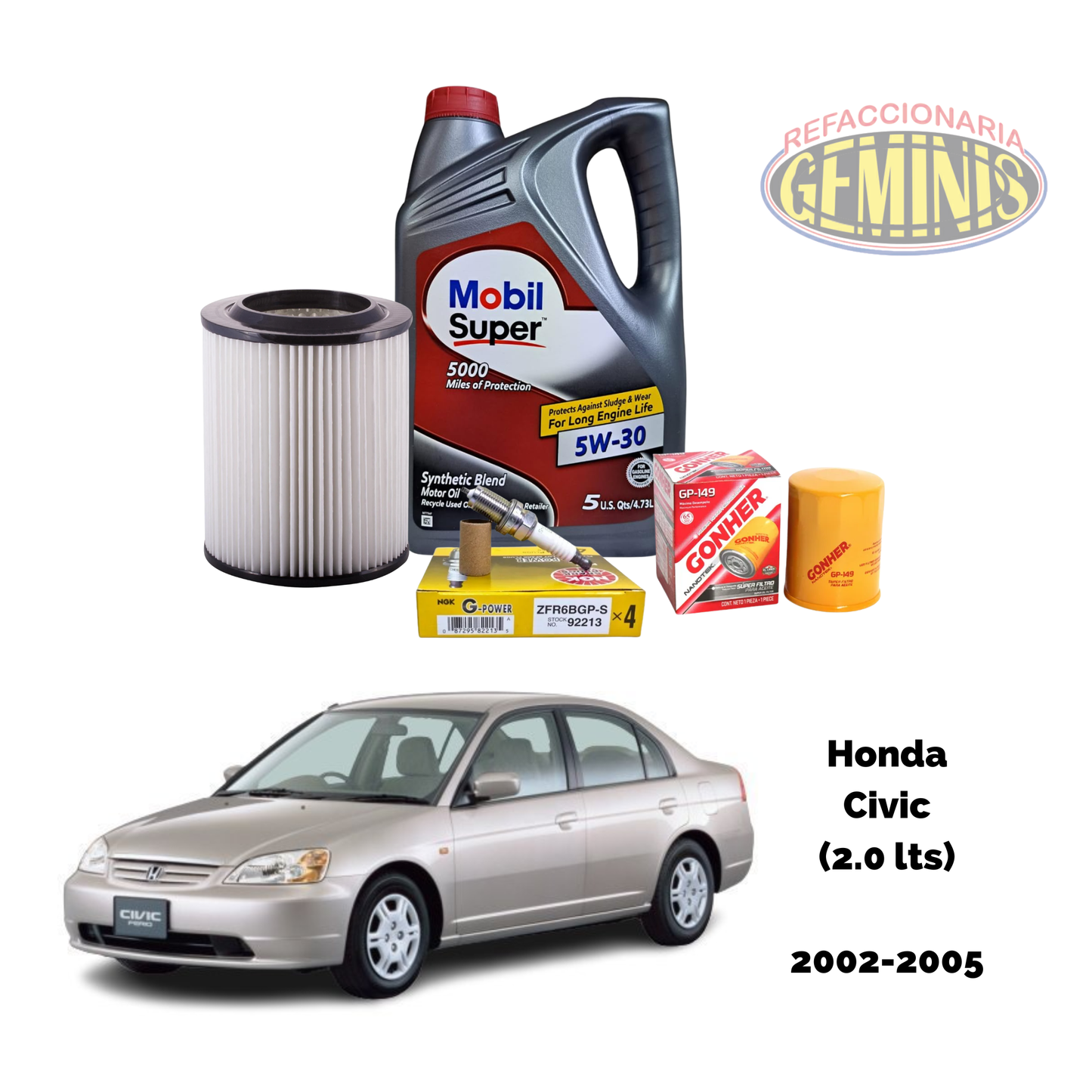 KIT AFINACION HONDA CIVIC 2002-2005 (2.0 LTS)