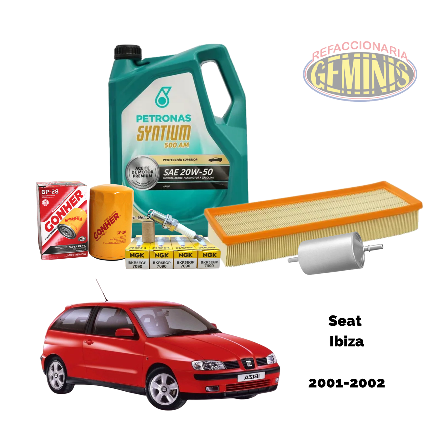 KIT AFINACION SEAT IBIZA 2001-2002 (PETRONAS 20W50)