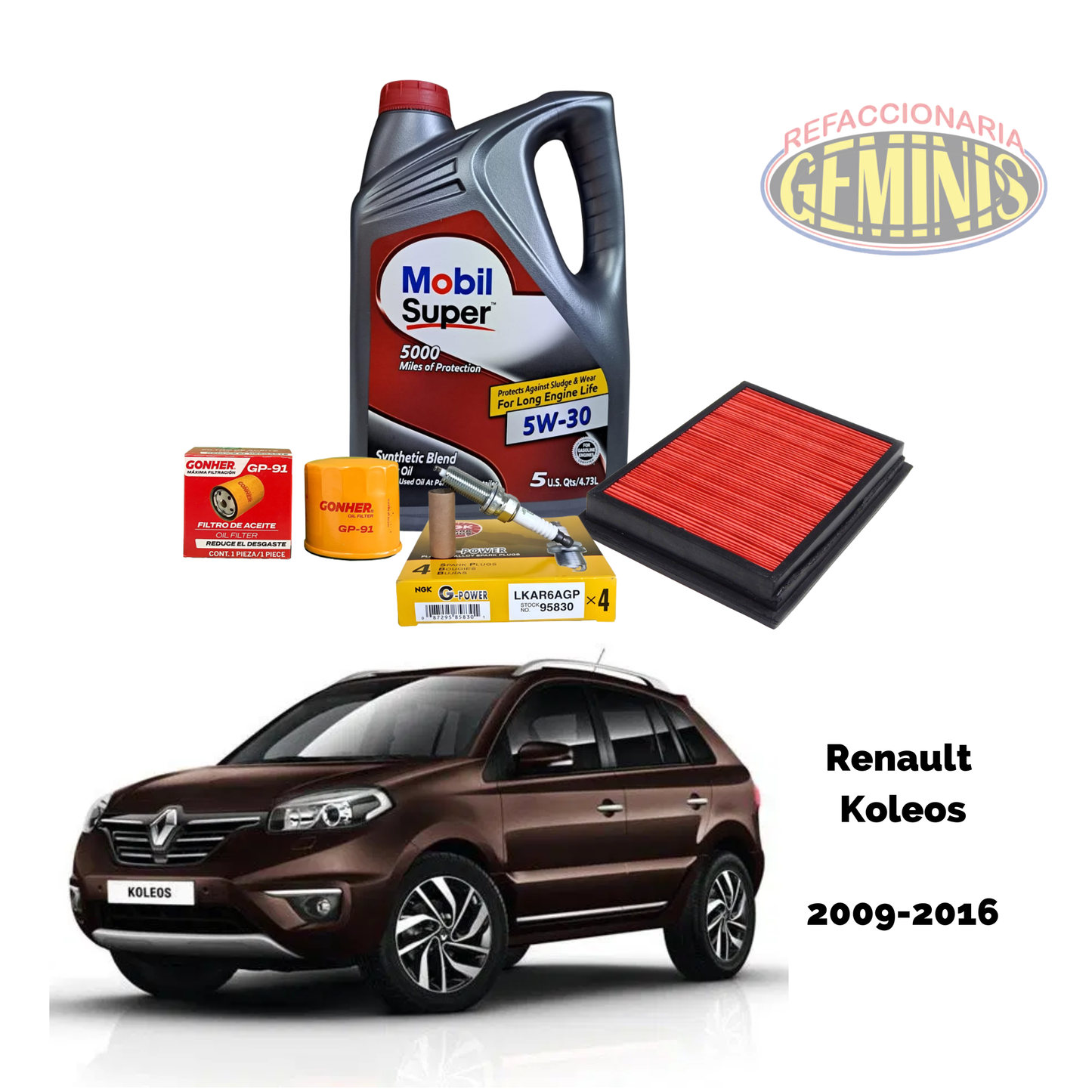 KIT AFINACION RENAULT KOLEOS 2009-2016 (BUJIAS PLATINO)