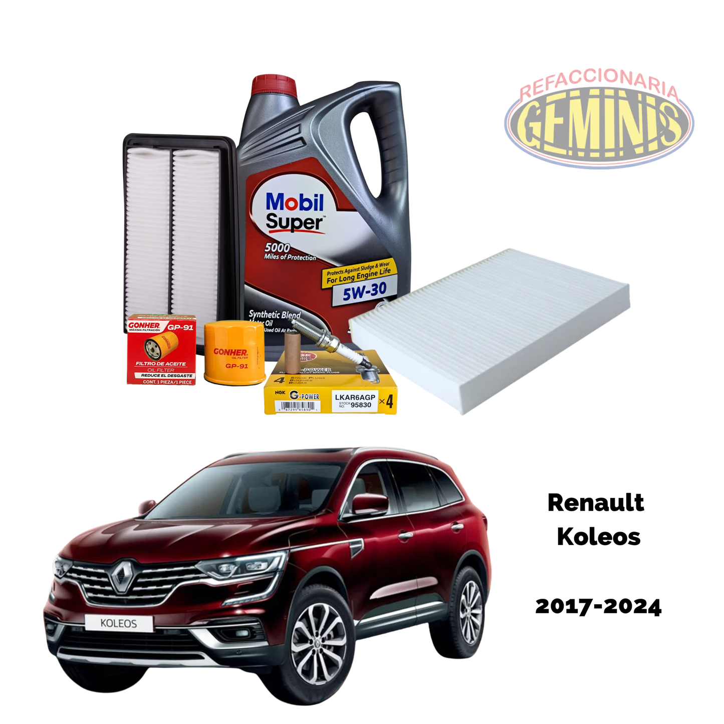 KIT AFINACION RENAULT KOLEOS 2017-2024 (BUJIAS PLATINO)
