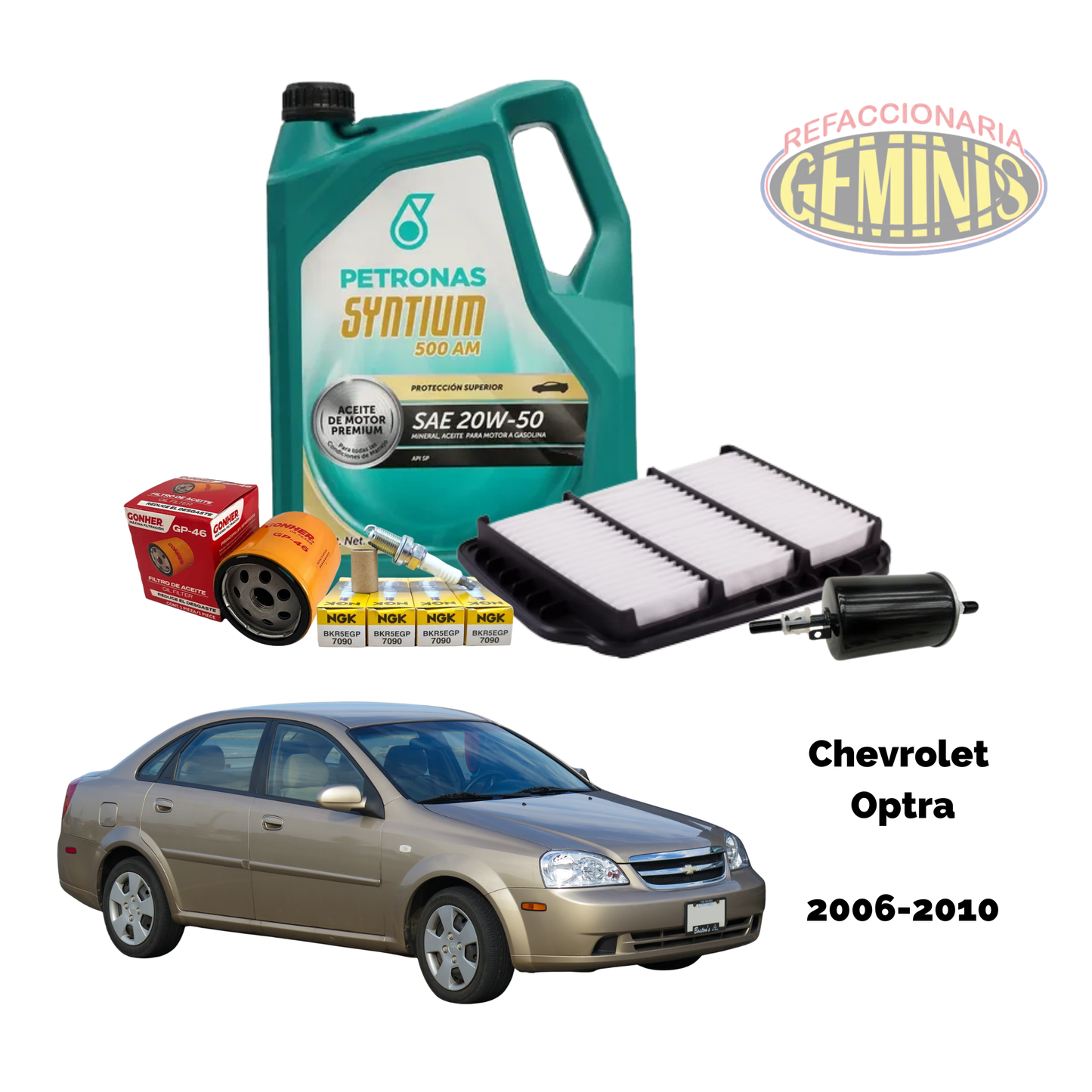 KIT AFINACION CHEVROLET OPTRA 2006-2010 (ACEITE PETRONAS)