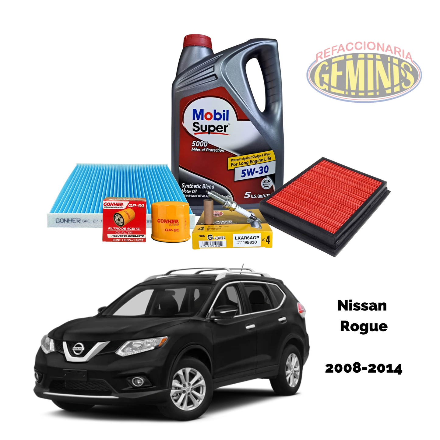 KIT AFINACION NISSAN ROGUE 2008-2014 (BUJIAS NGK)