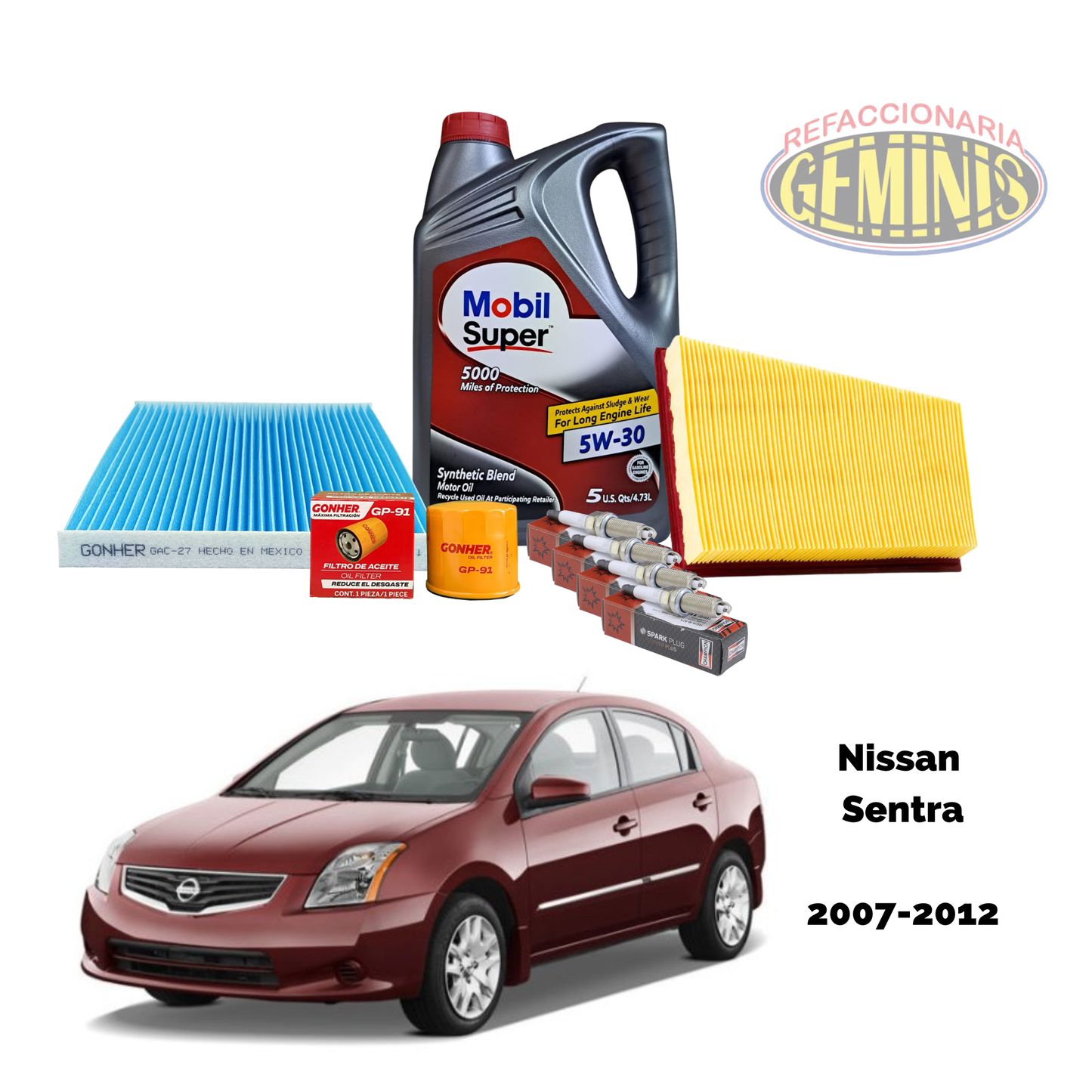 KIT AFINACION NISSAN SENTRA 2007-2012 (2.0 LTS) (BUJIAS CONVENCIONALES)