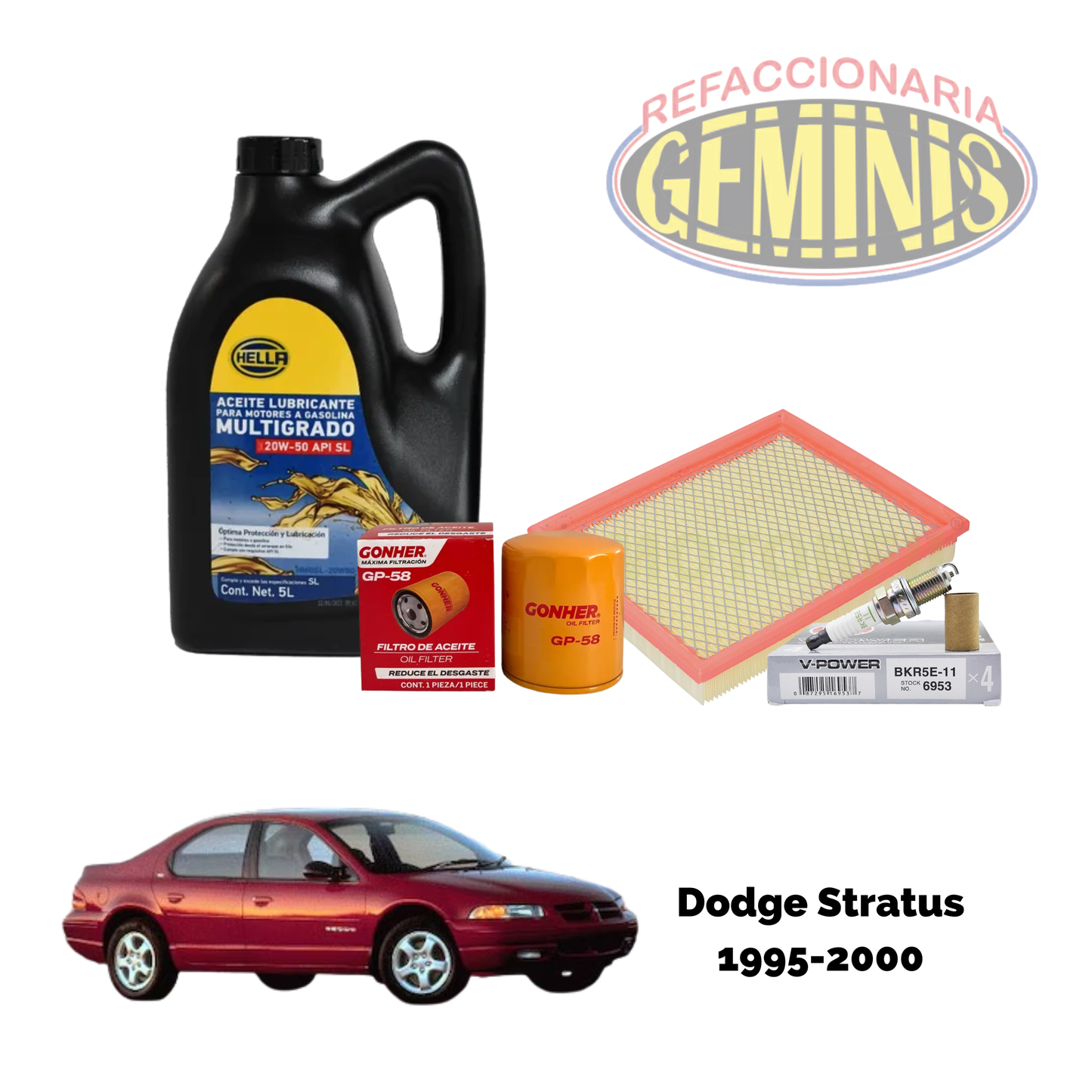 KIT AFINACION DODGE STRATUS 1995-2000 (ACEITE 20W50)