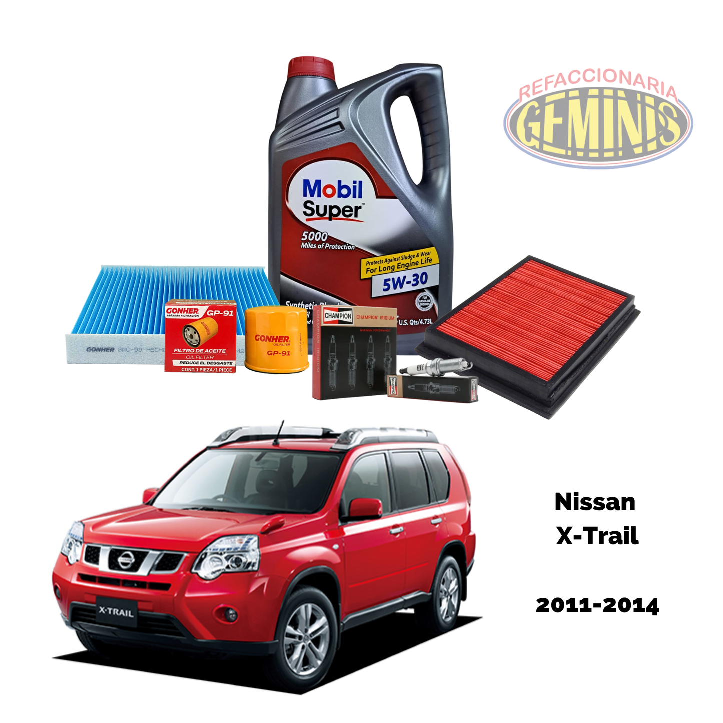 KIT AFINACION NISSAN X-TRAIL 2011-2014 (BUJIAS IRIDIUM)