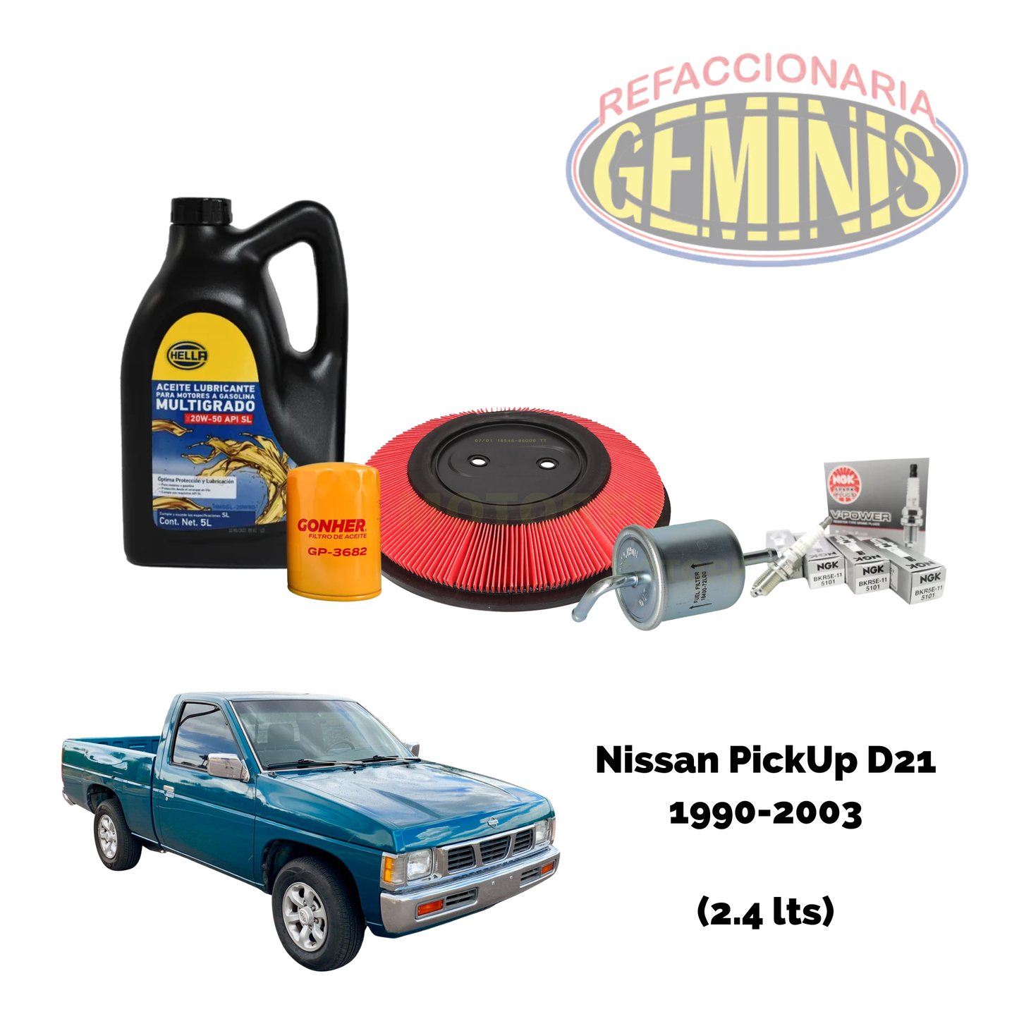 KIT AFINACION NISSAN PICKUP D21 1990-2003 (2.4 LTS)