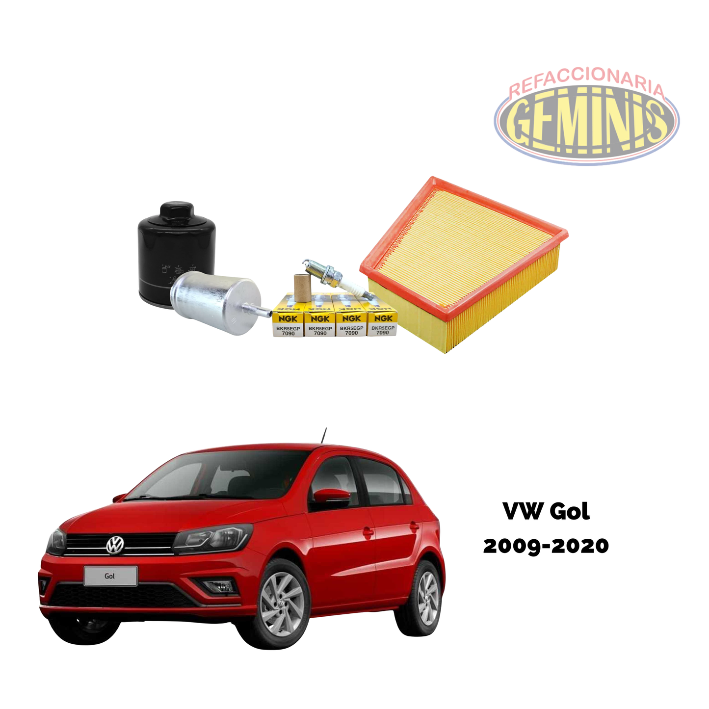 KIT DE FILTROS Y BUJIAS VW GOL 2009-2020