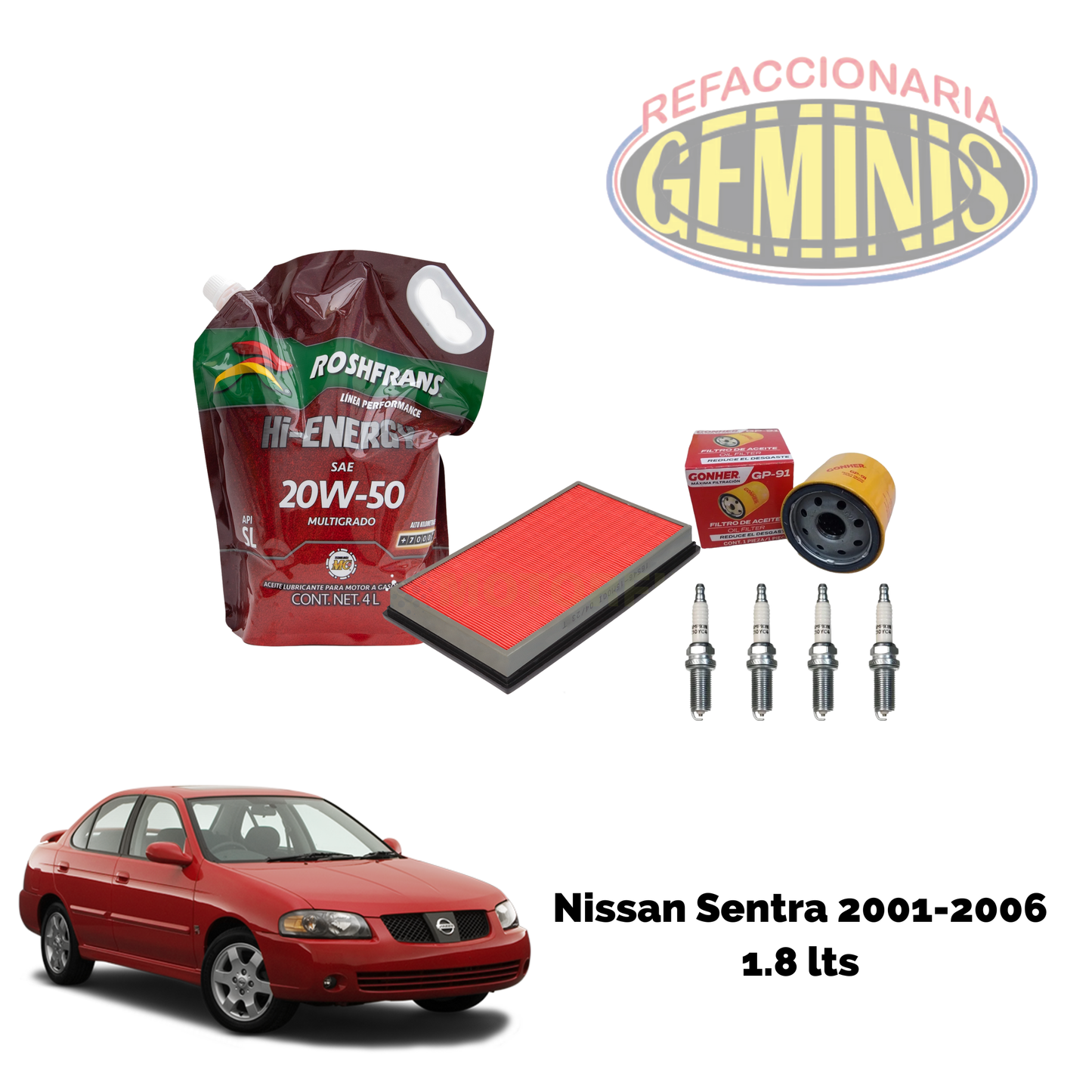 KIT AFINACION NISSAN SENTRA 01-06 1.8 LTS