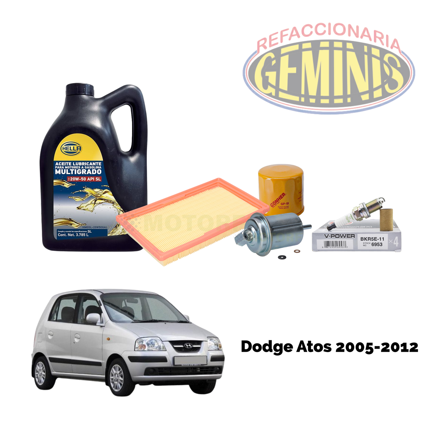 KIT AFINACION DODGE ATOS 2005-2012 (HELLA 20W50)
