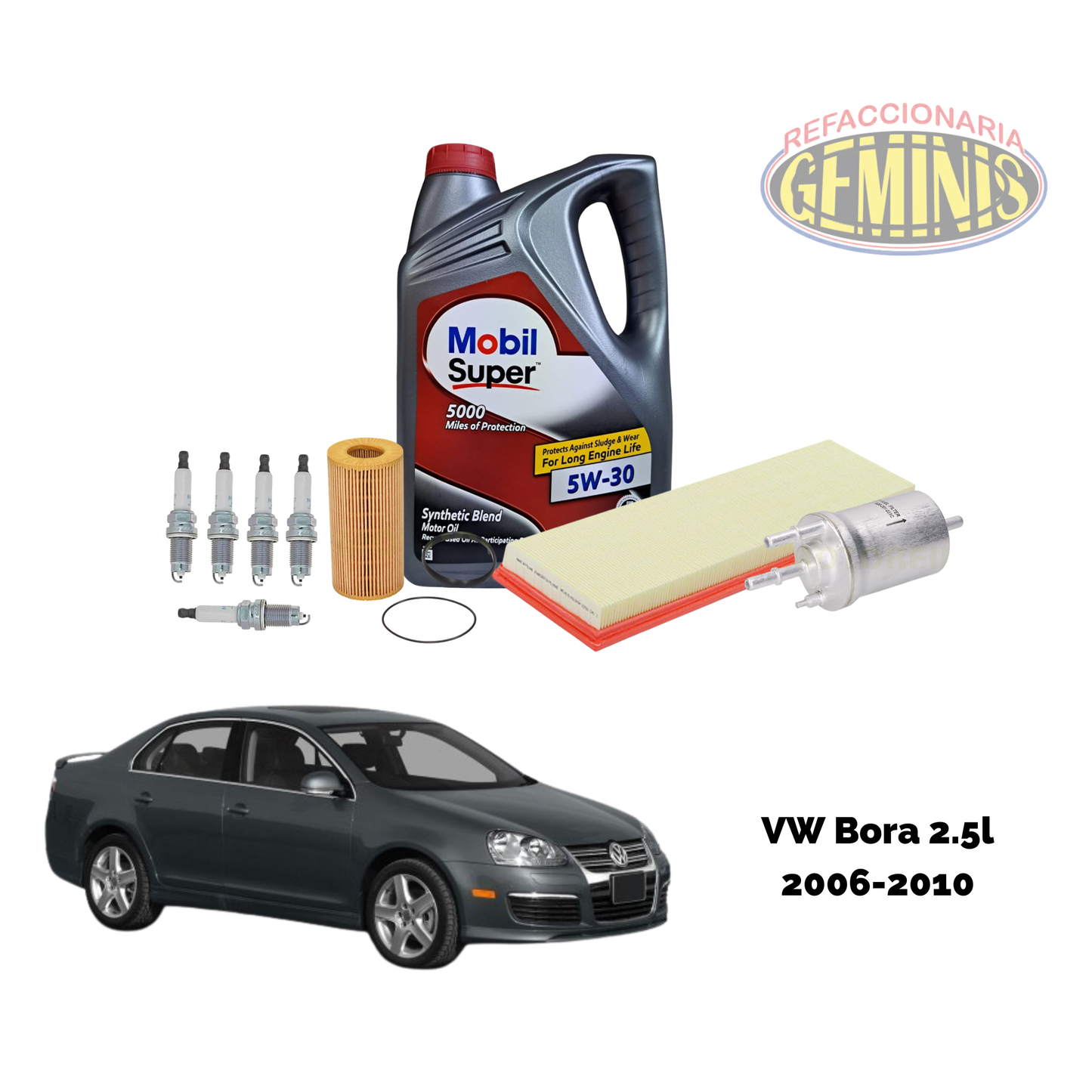 KIT AFINACION VW BORA 2006-2010 2.5 LTS 5 CILINDROS (MOBIL)