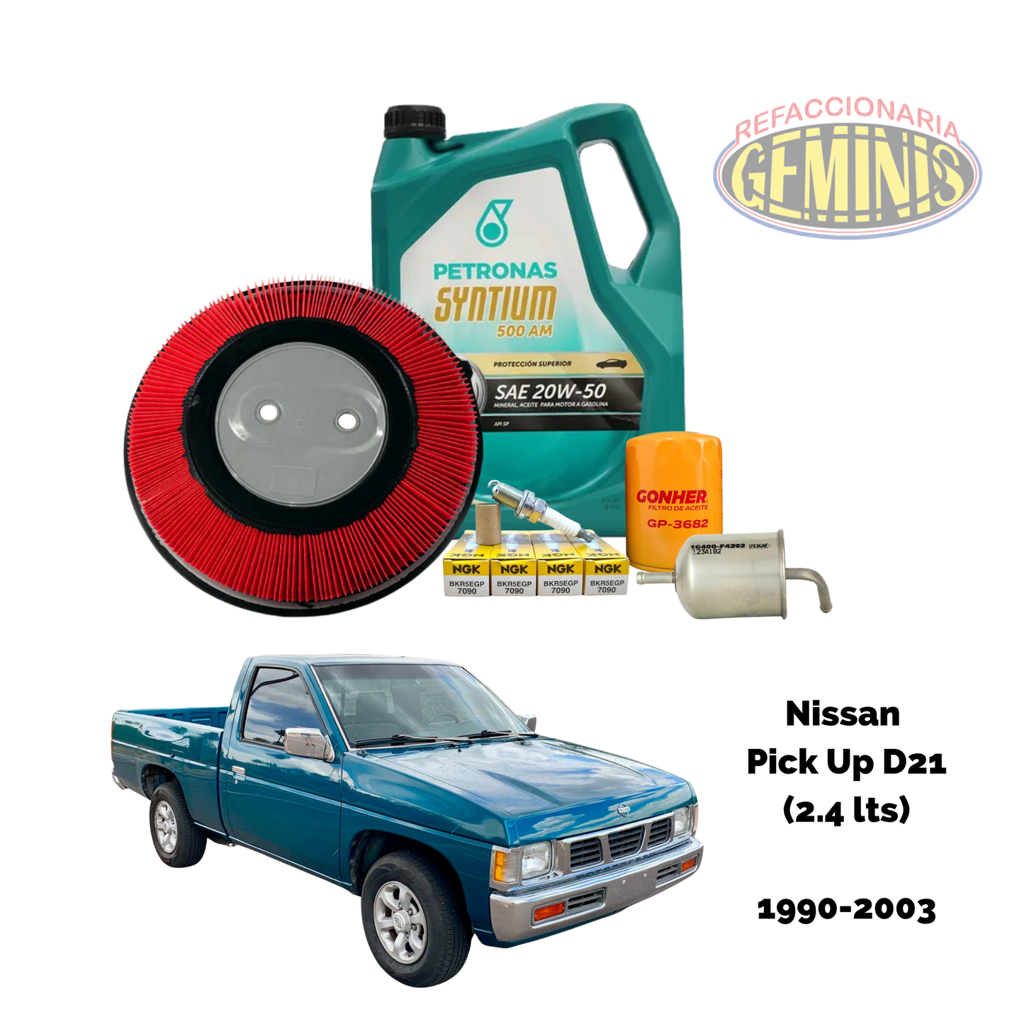 KIT AFINACION NISSAN PICKUP D21 1990-2003 (2.4 LTS) (ACEITE PETRONAS)