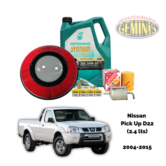 KIT AFINACION NISSAN PICKUP D22 2004-2015 (2.4 LTS) (ACEITE PETRONAS)