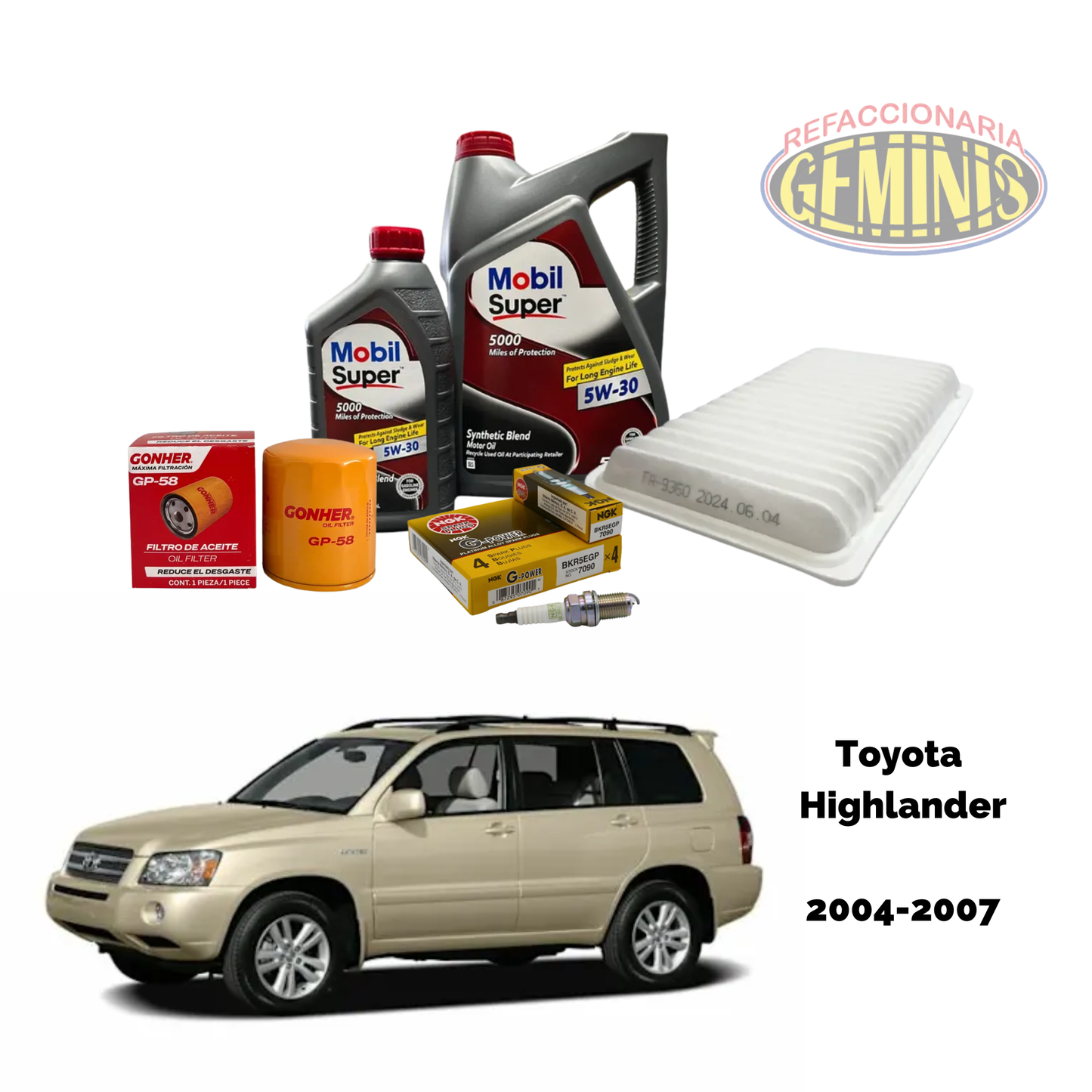 KIT AFINACION TOYOTA HIGHLANDER 2004-2007
