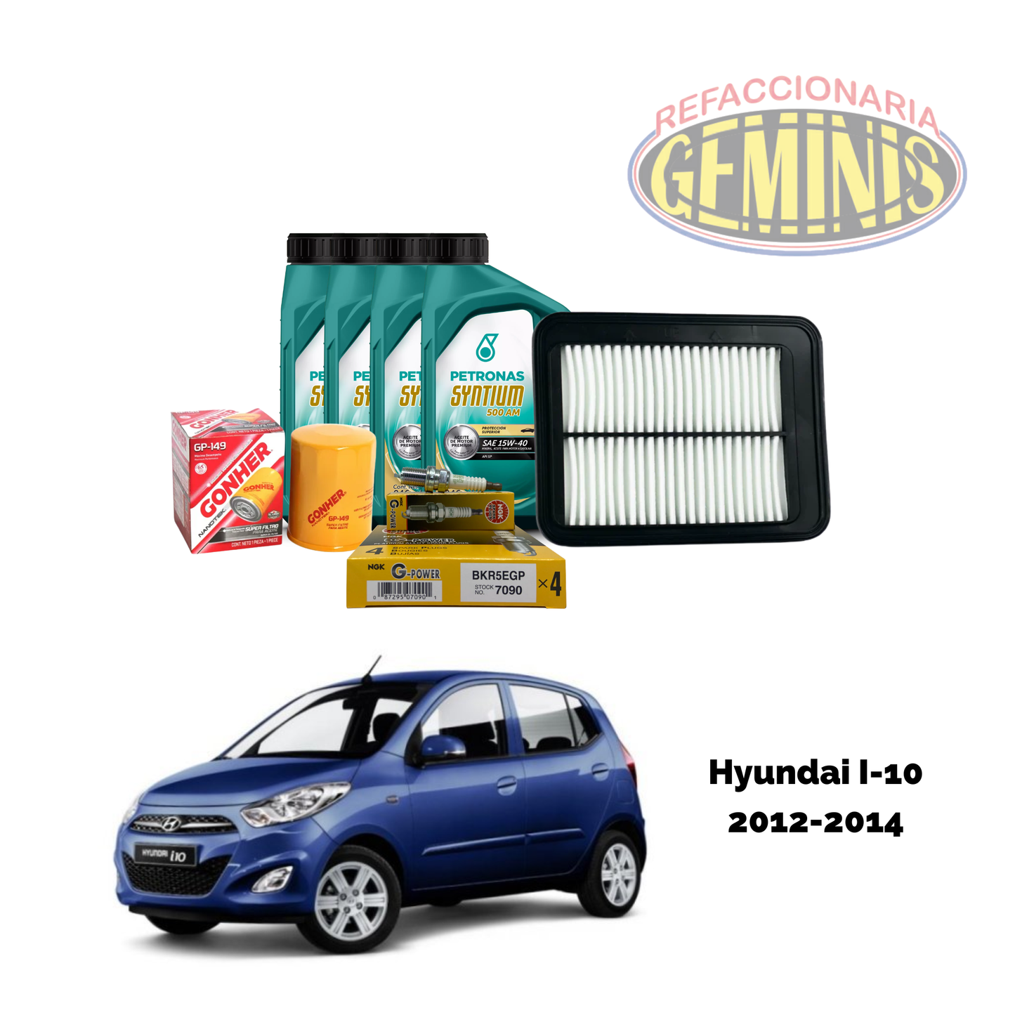 KIT AFINACION HYUNDAI I10 2012-2014 (ACEITE PETRONAS)