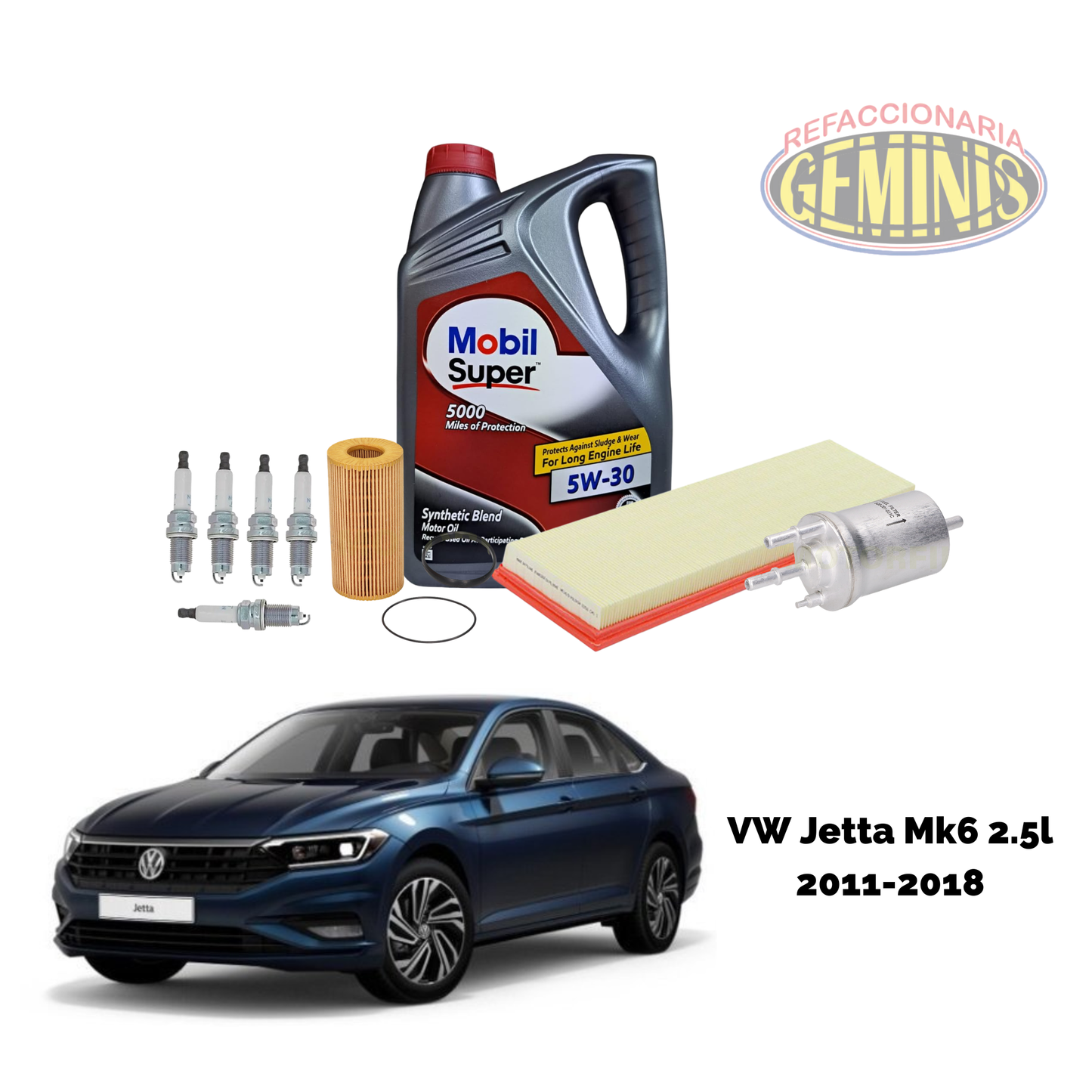 KIT AFINACION VW JETTA A6 2011-2018 (2.5 LTS) (5 CILINDROS)