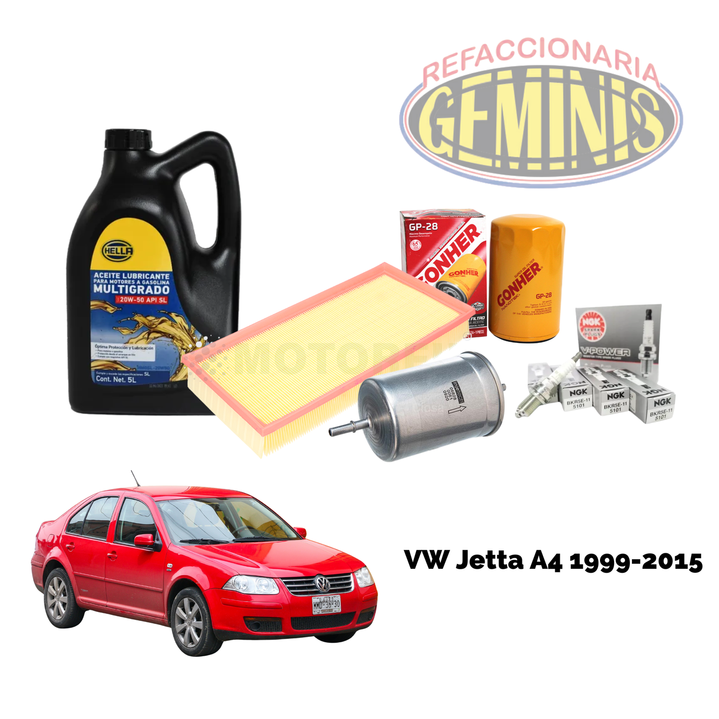 KIT AFINACION VW JETTA A4 1999-2015 (ACEITE 20W50)