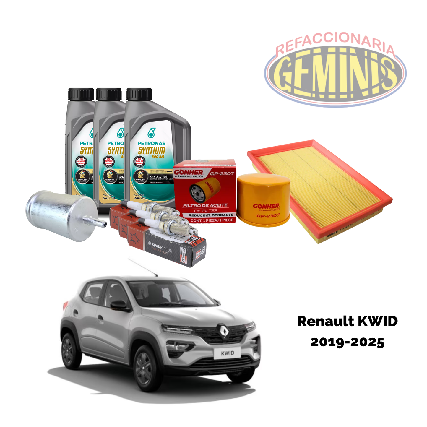 KIT AFINACION RENAULT KWID 2019-2025 (ACEITE 5W30)
