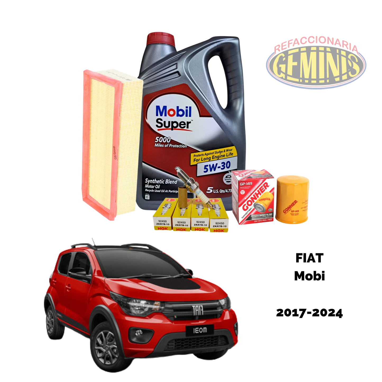 KIT AFINACION FIAT MOBI 2017-2024 (ACEITE MOBIL)