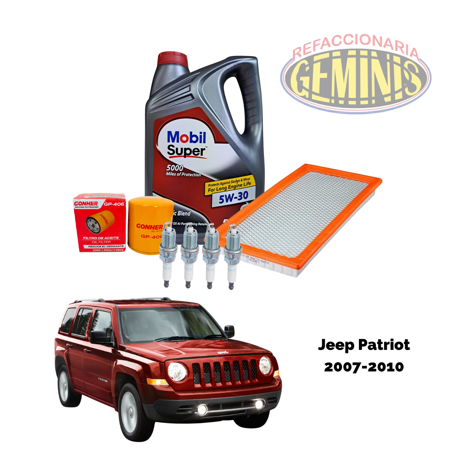 KIT AFINACION JEEP PATRIOT 2007-2010 (ACEITE 5W30 MOBIL)