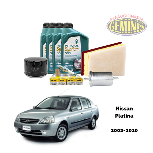 KIT AFINACION NISSAN PLATINA 2002-2010 (ACEITE PETRONAS)