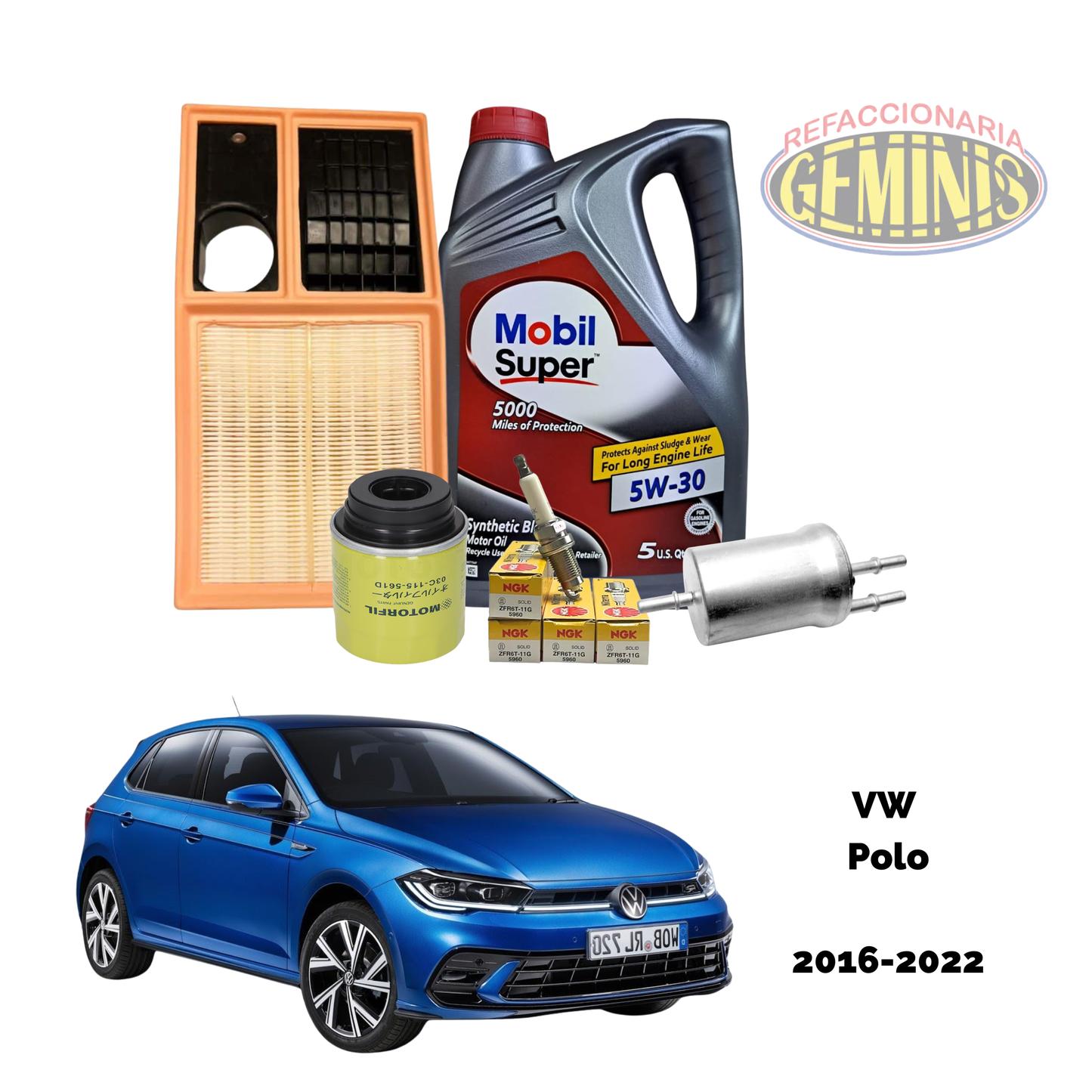 KIT AFINACION VW POLO 2016-2022 (ACEITE MOBIL)