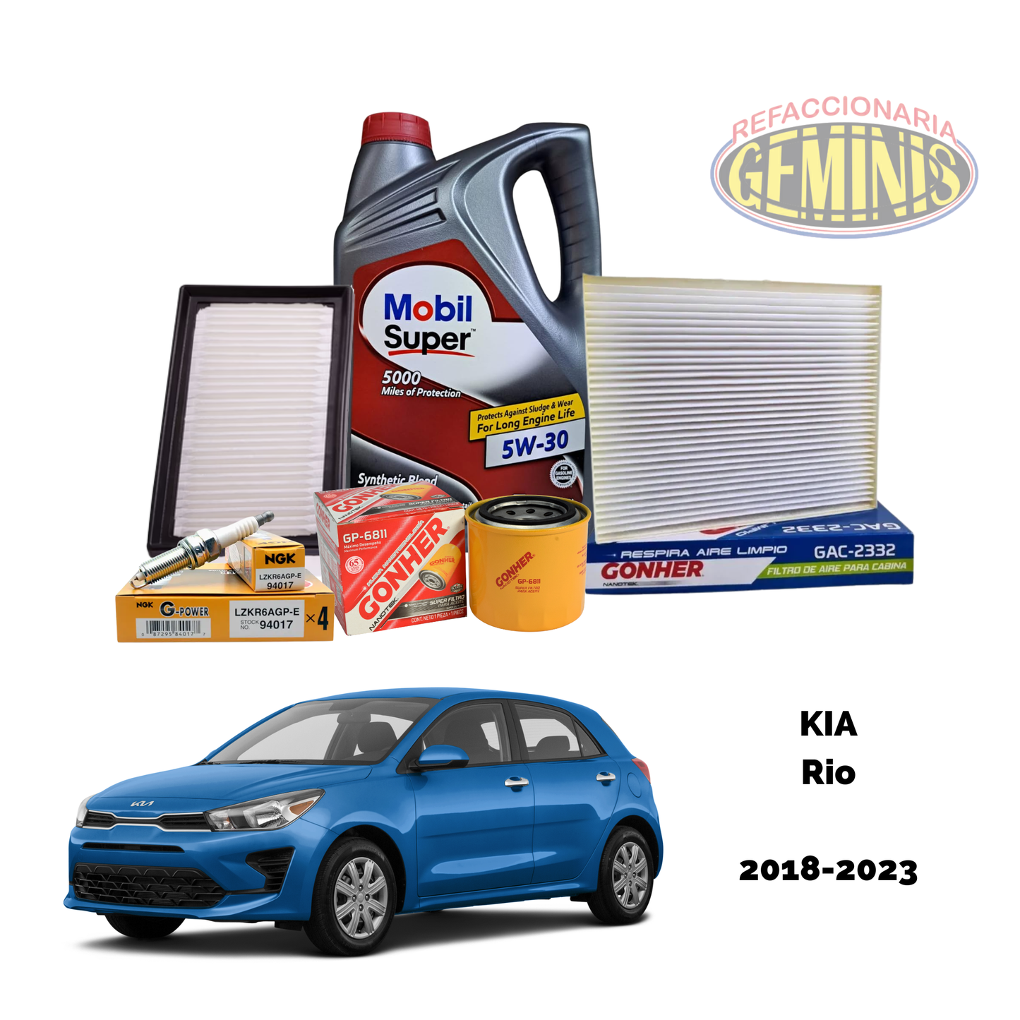 KIT AFINACION KIA RIO 2018-2023 (CON BUJIAS)