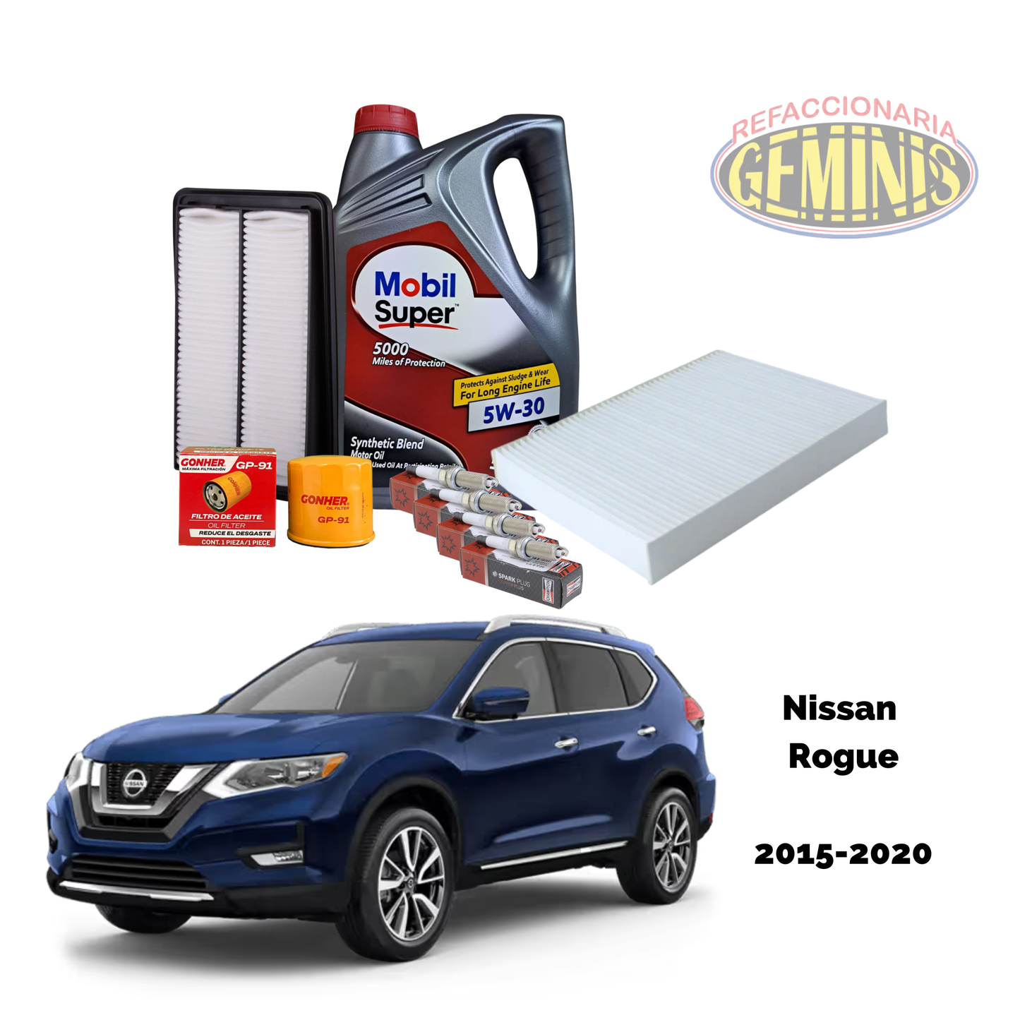 KIT AFINACION NISSAN ROGUE 2015-2020 (BUJIAS CONVENCIONALES)