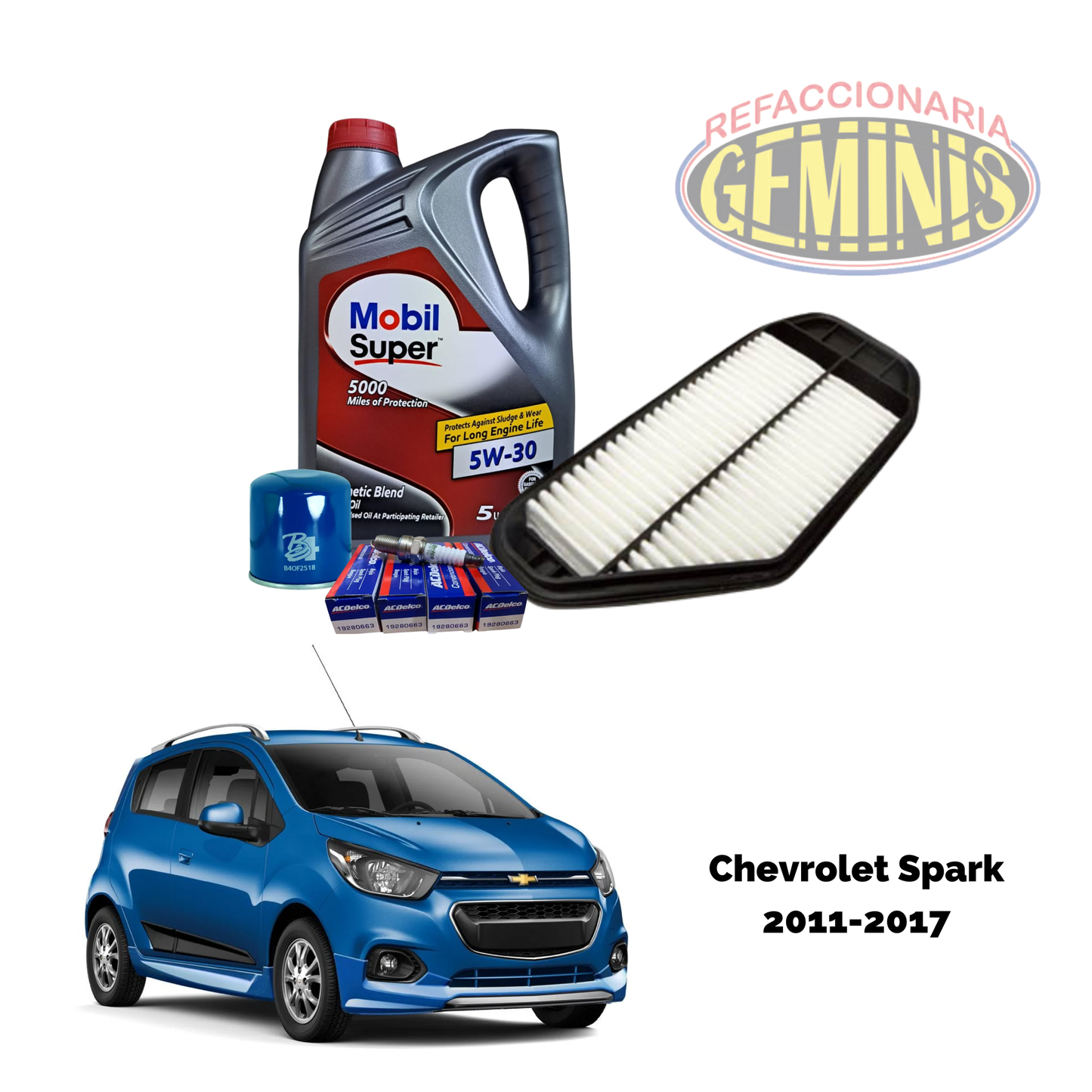 KIT AFINACION CHEVROLET SPARK 2011-2017 (ACEITE 5W30)