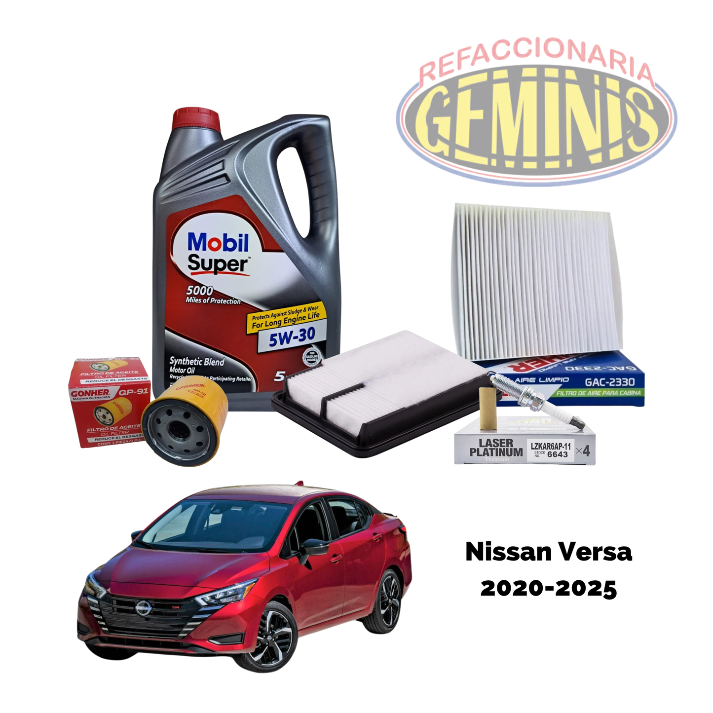 KIT AFINACION NISSAN VERSA 2020-2025 (CON BUJIAS)