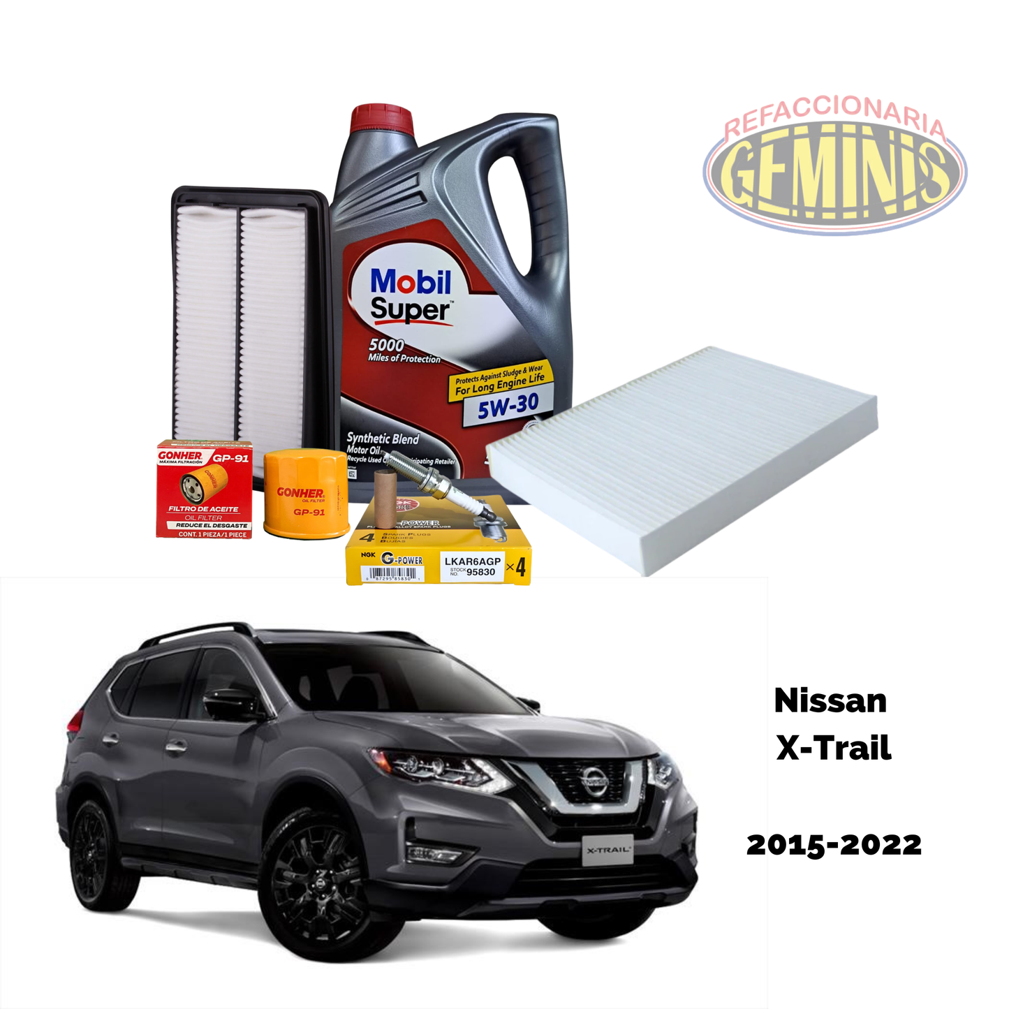 KIT AFINACION NISSAN X-TRAIL 2015-2022 (BUJIAS PLATINO)