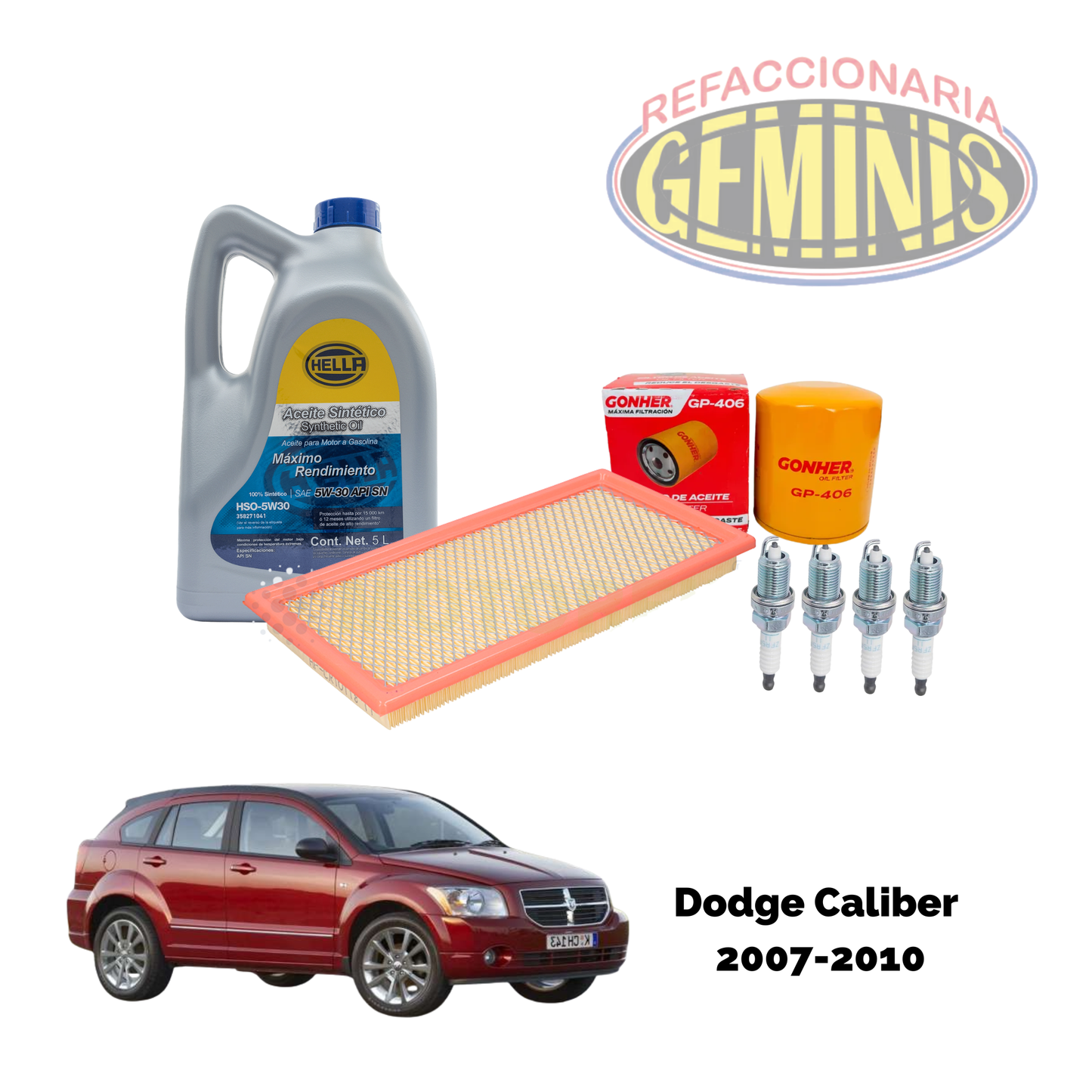 KIT AFINACION DODGE CALIBER 2007-2010 (ACEITE 5W30)