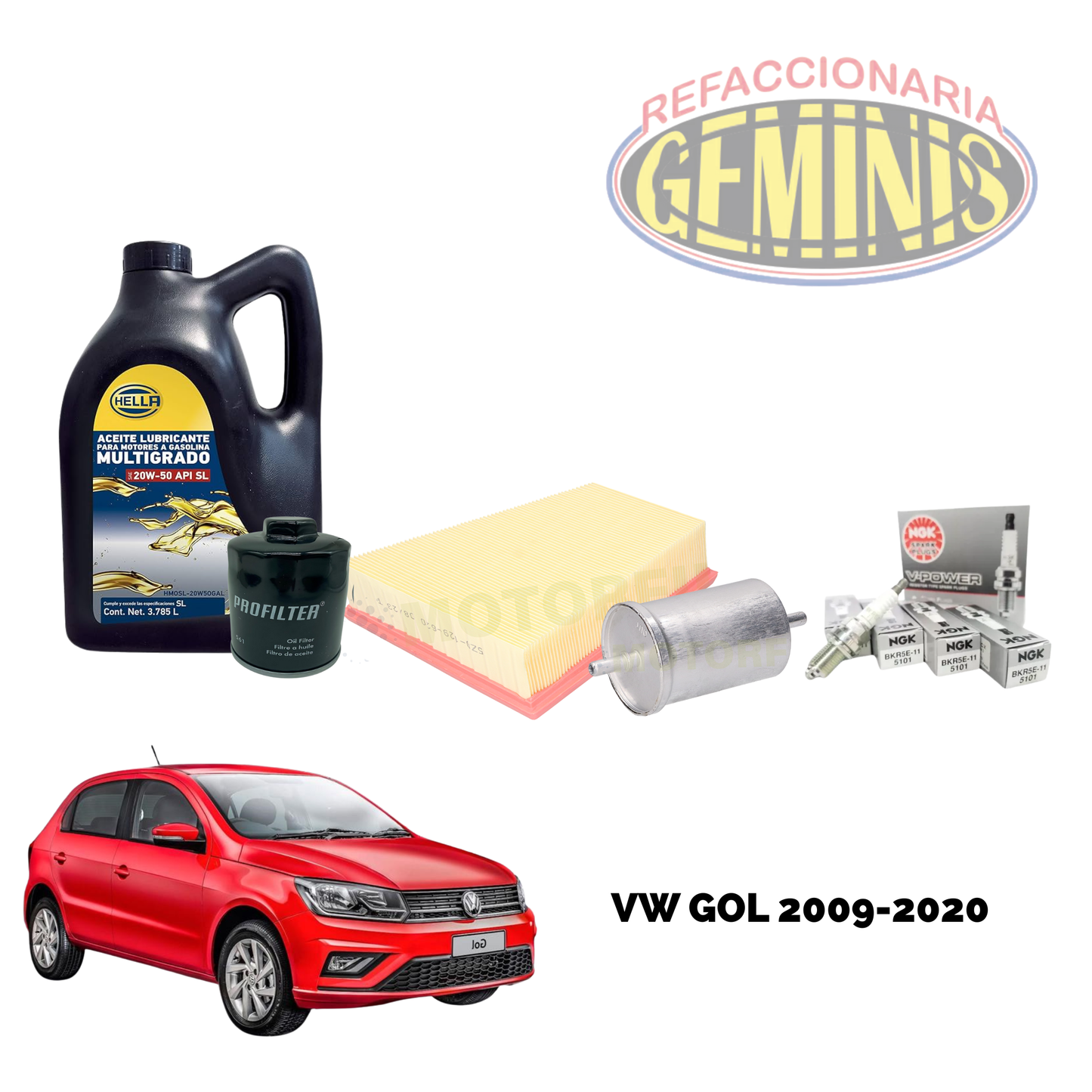 KIT AFINACION VW GOL 2009-2020 (ACEITE 20W50)