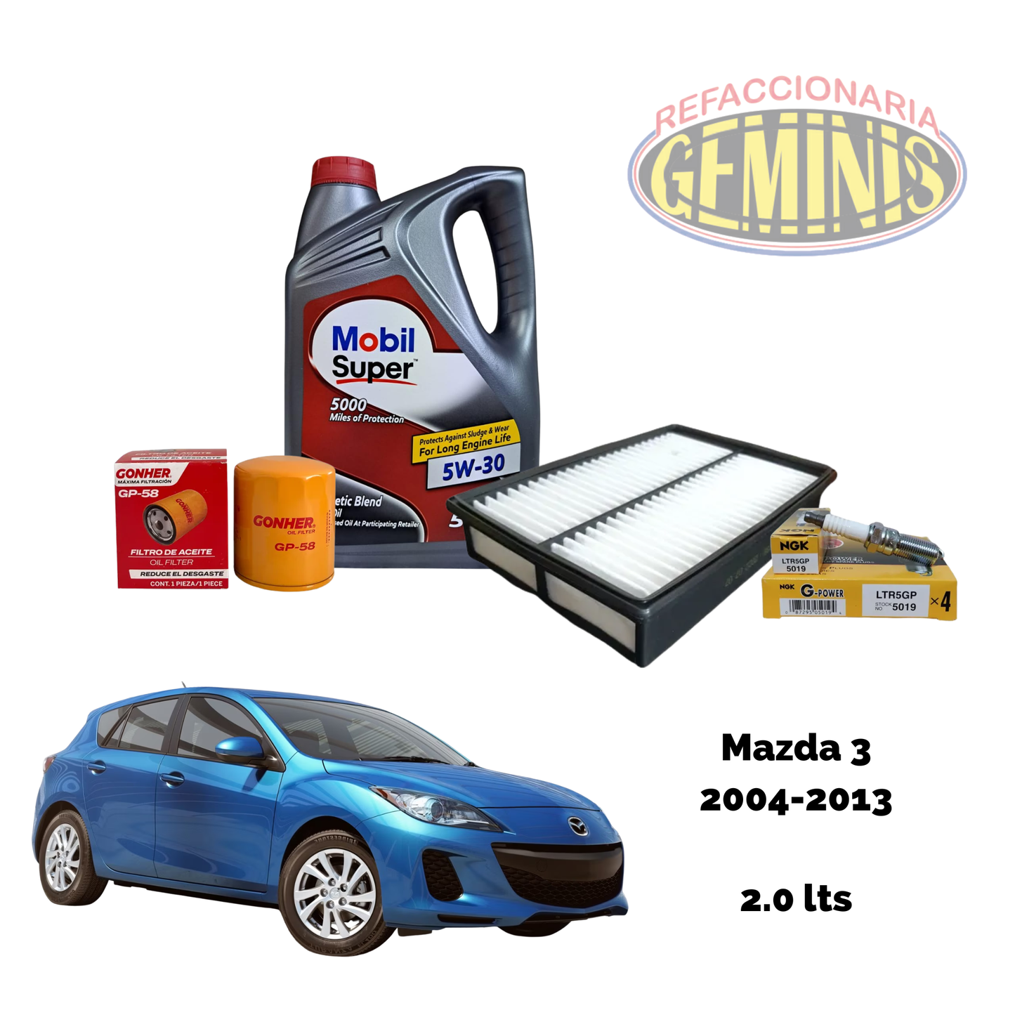 KIT AFINACION MAZDA 3 2004-2013 (2.0 LTS)
